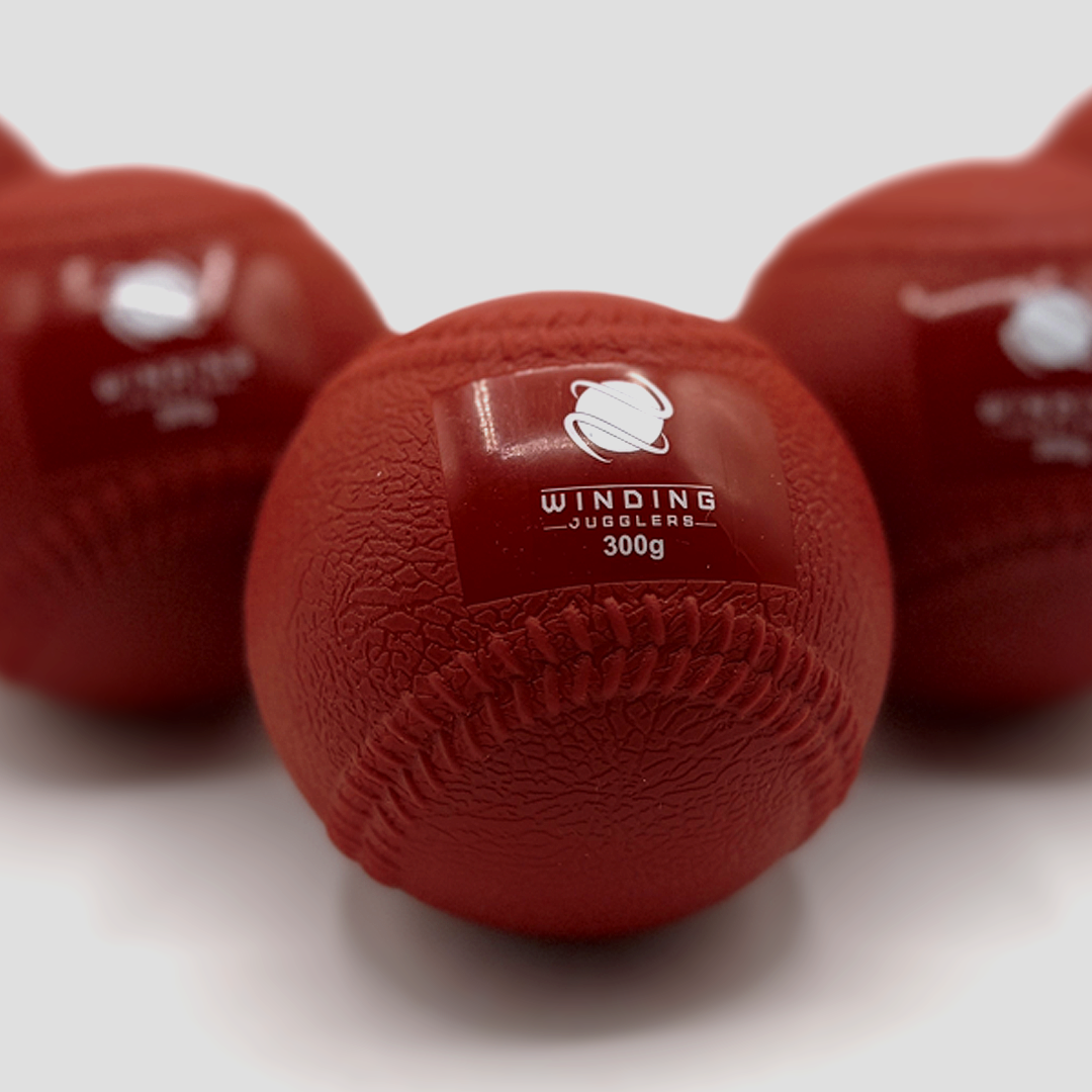 Pack of 4 Heavy Juggling Balls 300g. Winding Jugglers. Red Training Balls (7.5 cm)