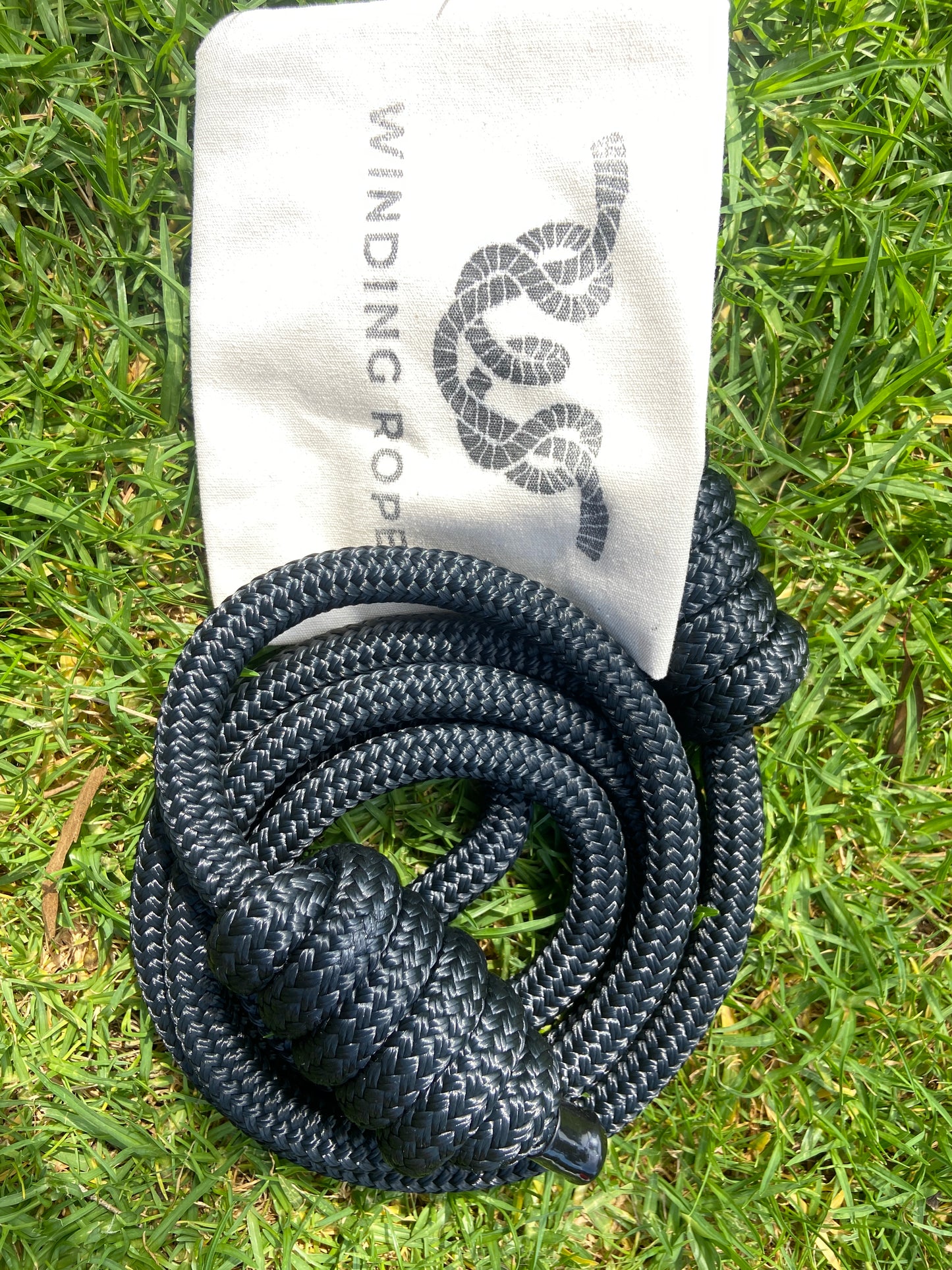 All Black 14 MM Intermediate and newbie Flow Rope 550 grams