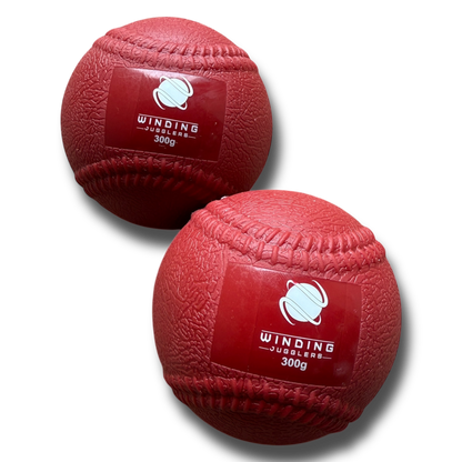 Pack of 4 Heavy Juggling Balls 300g. Winding Jugglers. Red Training Balls (7.5 cm)