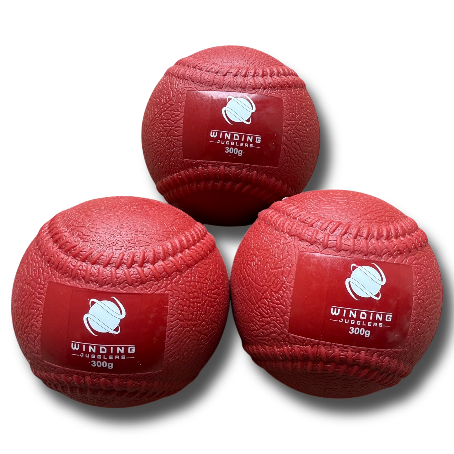 Pack of 4 Heavy Juggling Balls 300g. Winding Jugglers. Red Training Balls (7.5 cm)