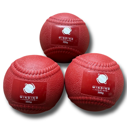 Pack of 4 Heavy Juggling Balls 300g. Winding Jugglers. Red Training Balls (7.5 cm)