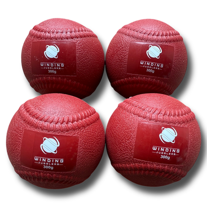 Pack of 4 Heavy Juggling Balls 300g. Winding Jugglers. Red Training Balls (7.5 cm)