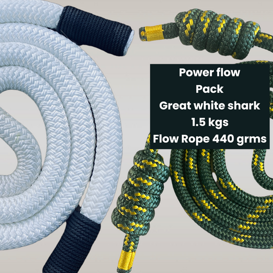 Power Flow Pack : 1.5 Kgs Great White Shark + Flow Rope - windingropes